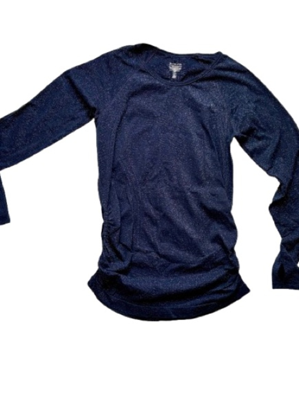 Athleta Navy Heather Momentum Long Sleeve Performance Top Thumbholes Sz M - Picture 2 of 6